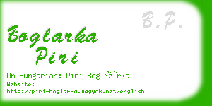 boglarka piri business card